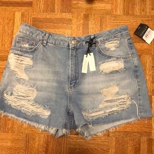 Topshop Moto Mom Jean Shorts